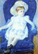 Mary Cassatt Elsie in a Blue Chair oil painting reproduction